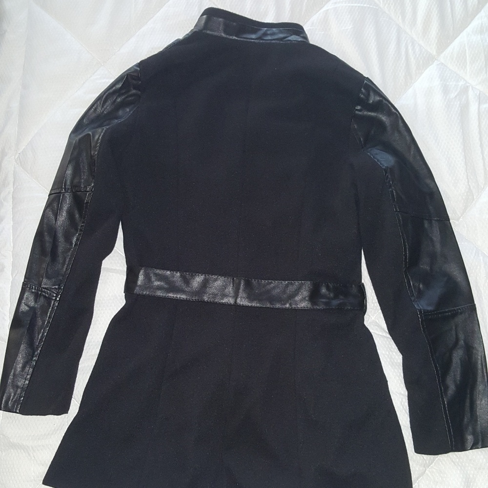 Fleece & Faux Leather Jacket - Picture 12 of 13